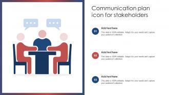 Communication Plan Icon For Stakeholders