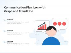 Communication Plan Icon With Graph And Trend Line
