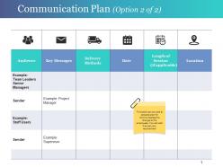 Communication plan ppt infographic template