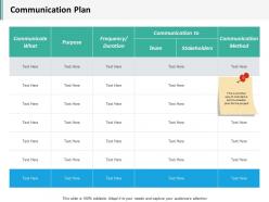 Communication plan ppt infographics file formats