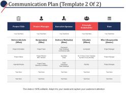 Communication plan ppt powerpoint presentation file inspiration