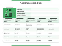Communication plan ppt slide template