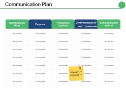 Communication plan ppt styles graphics tutorials