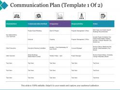 Communication plan program management office account manager