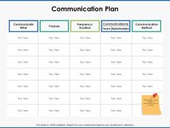 Communication plan team ppt powerpoint presentation outline mockup