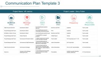 Communication plan template 3 ppt examples slides