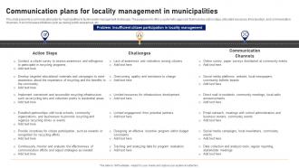 Communication Plans For Locality Management In Municipalities