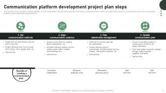 Communication Platform Development Project Plan Powerpoint Ppt Template Bundles Designed Impressive