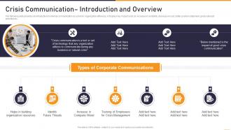 Communication Playbook Crisis Communication Introduction And Overview