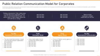Communication Playbook Public Relation Communication Model For Corporates