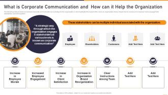 Communication Playbook What Is Corporate Communication