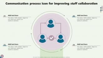 Communication Process Icon For Improving Staff Collaboration