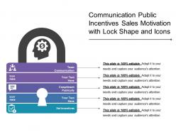 Communication Public Incentives Sales Motivation With Lock Shape And Icons
