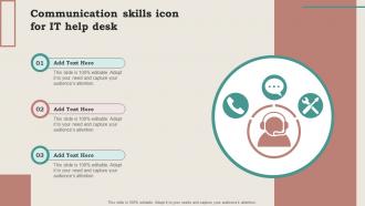 Communication Skills Icon For IT Help Desk