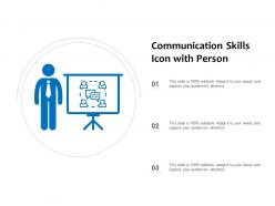 Communication skills icon with person