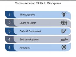 Communication skills in workplace powerpoint shapes
