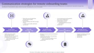 Communication Strategies For Remote Onboarding Teams