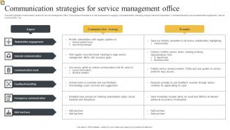 Communication Strategies For Service Management Office