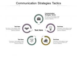 Communication strategies tactics ppt powerpoint presentation outline good cpb