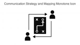 Communication Strategy And Mapping Monotone Icon In Powerpoint Pptx Png And Editable Eps Format