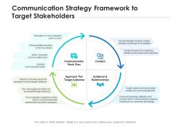 Communication strategy framework to target stakeholders