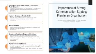 Communication Strategy Plan Awareness Business Executives Organization Importance Workforce