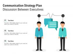Communication strategy plan discussion between executives
