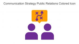 Communication Strategy Public Relations Colored Icon In Powerpoint Pptx Png And Editable Eps Format