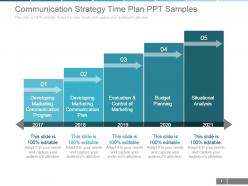 Communication strategy time plan ppt samples