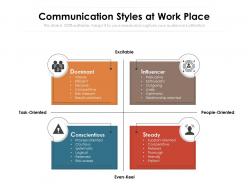 Communication styles at work place