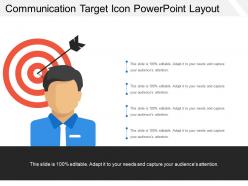 Communication target icon powerpoint layout
