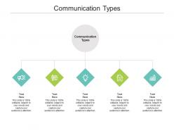 Communication types ppt powerpoint presentation icon deck cpb
