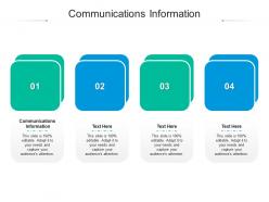 Communications information ppt powerpoint presentation layouts background designs cpb