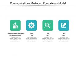 Communications marketing competency model ppt powerpoint presentation model deck cpb