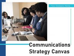 Communications Strategy Canvas Communication Product Development Framework Resources