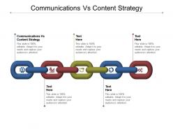 Communications vs content strategy ppt powerpoint presentation inspiration visual aids cpb