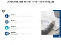 Communist agenda slide for internet calling app infographic template