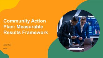 Community Action Plan Measurable Results Framework PPT Mockup AT