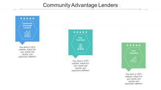 Community Advantage Lenders Ppt Powerpoint Presentation Infographic Template Outfit Cpb