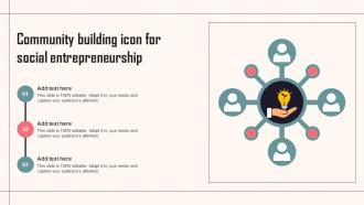 Community Building Icon For Social Entrepreneurship