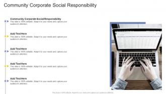 Community Corporate Social Responsibility In Powerpoint And Google Slides Cpb