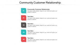 Community customer relationship ppt powerpoint presentation slides maker cpb