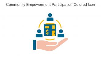 Community Empowerment Participation Colored Icon In Powerpoint Pptx Png And Editable Eps Format