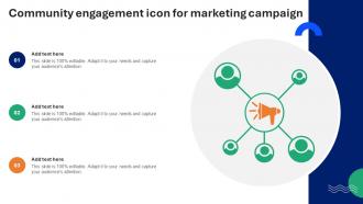 Community Engagement Icon For Marketing Campaign