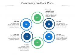 Community feedback plans ppt powerpoint presentation icon diagrams cpb