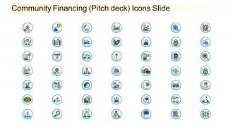 Community financing pitch deck icons slide ppt inspiration graphics template