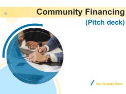Community financing pitch deck powerpoint presentation slides