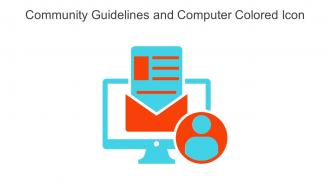 Community Guidelines And Computer Colored Icon In Powerpoint Pptx Png And Editable Eps Format