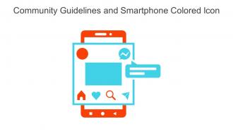 Community Guidelines And Smartphone Colored Icon In Powerpoint Pptx Png And Editable Eps Format