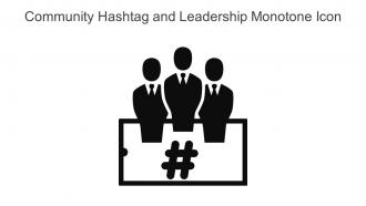 Community Hashtag And Leadership Monotone Icon In Powerpoint Pptx Png And Editable Eps Format
